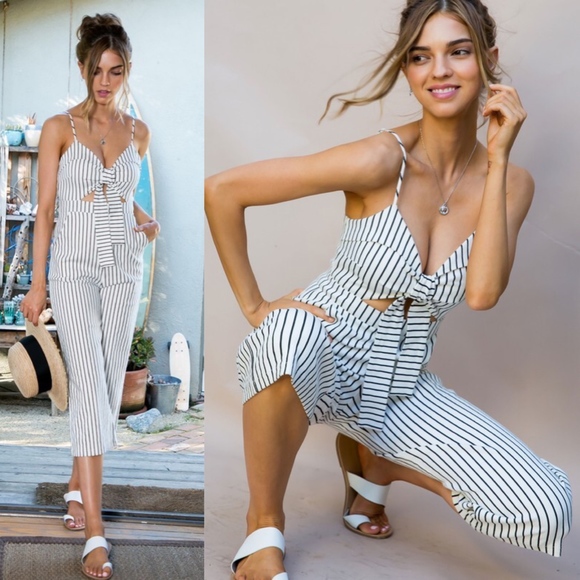 MARY KAY Striped Jumpsuit - Picture 3 of 4